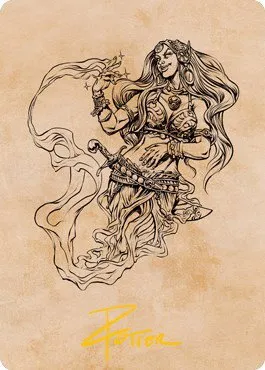 Djinni Windseer (Showcase) Art Card - Gold Stamped Signature