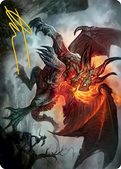 Piru, the Volatile Art Card - Gold Stamped Signature