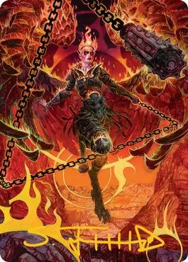 Zariel, Archduke of Avernus Art Card - Gold Stamped Signature