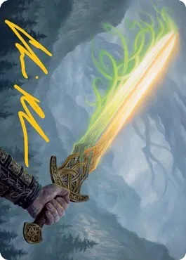 Sword of Hearth and Home Art Card - Gold Stamped Signature