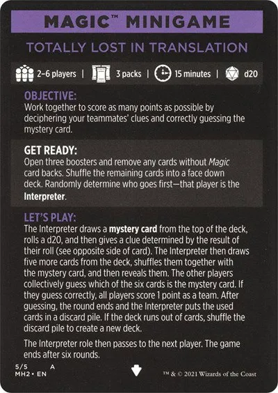Magic Minigame: Totally Lost in Translation - Normal Magic Minigame Totally 
