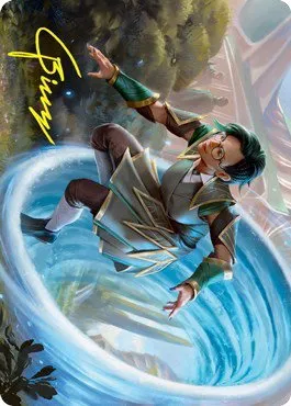 Vortex Runner Art Card - Gold Stamped Signature