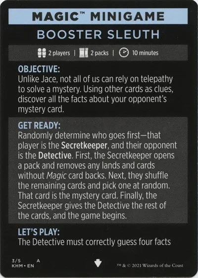 Magic Minigame: Booster Sleuth - Normal Magic Minigame Booster 