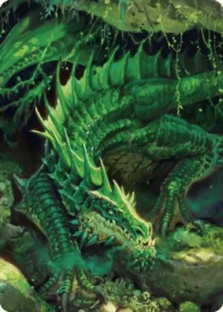 Adult Green Dragon Art Card