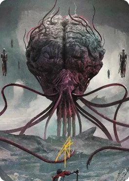 Elder Brain Art Card - Gold Stamped Signature