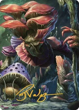 Myconid Adult Art Card - Gold Stamped Signature