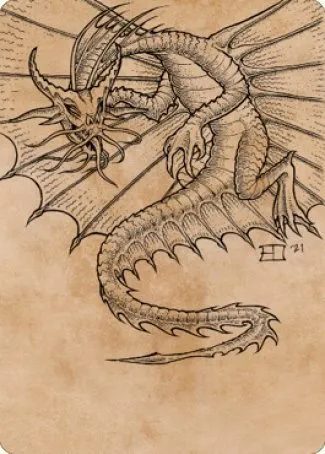 Ancient Gold Dragon Art Card