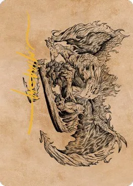 Miirym, Sentinel Wyrm Art Card - Gold Stamped Signature