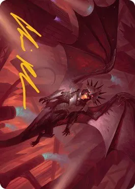 Ziatora, the Incinerator Art Card - Gold Stamped Signature