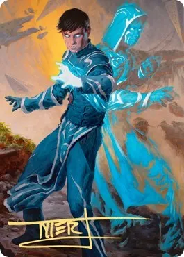 Jace, Mirror Mage Art Card - Gold Stamped Signature