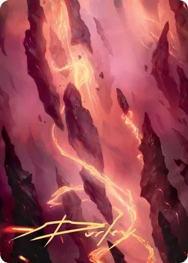 Mountain Art Card - Gold Stamped Signature