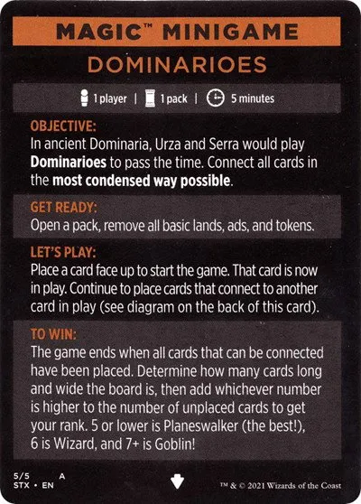 Magic Minigame: Dominarioes - Normal Magic Minigame Dominari