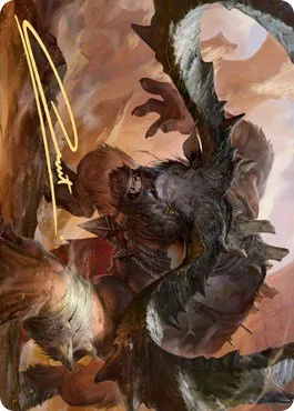 Moraug, Fury of Akoum Art Card - Gold Stamped Signature
