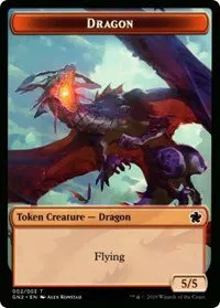 Dragon (002) // Zombie Double-Sided Token - Normal Dragon 002 Zombie Doubl