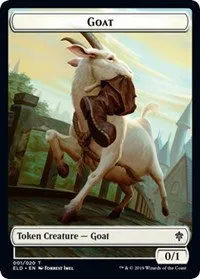 Goat // Food (016) Double-Sided Token - Foil Goat Food 016 Double Side