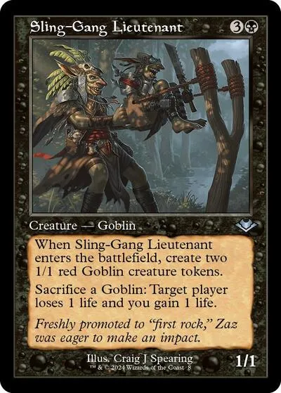 Sling-Gang Lieutenant - Retro Frame Foil