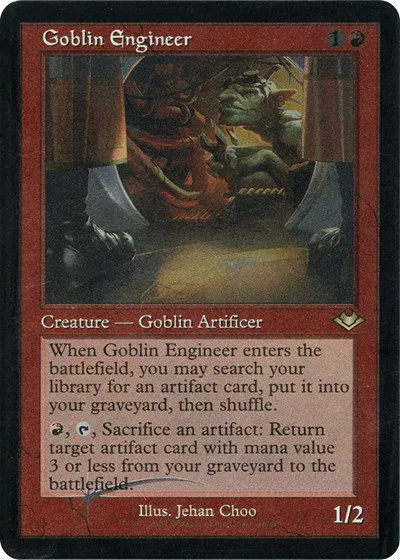 Goblin Engineer - Retro Frame Foil Etched