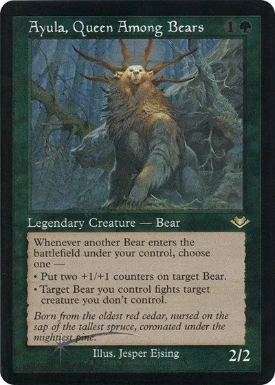 Ayula, Queen Among Bears - Retro Frame Foil Etched