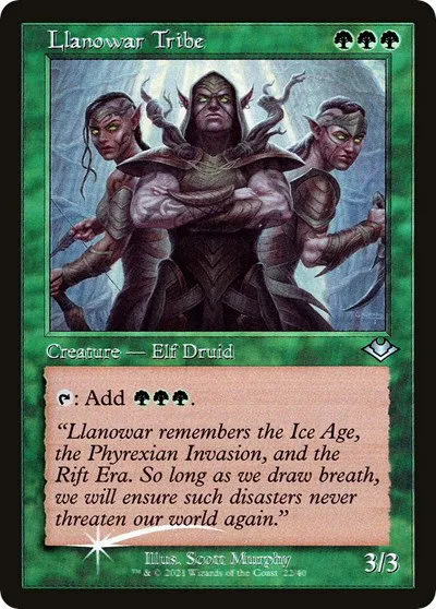 Llanowar Tribe - Retro Frame