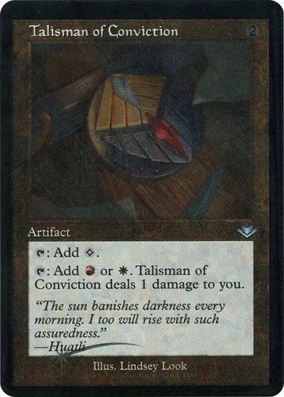 Talisman of Conviction - Retro Frame Foil Etched