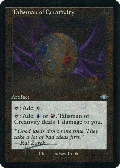 Talisman of Creativity - Retro Frame Foil Etched