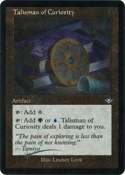 Talisman of Curiosity - Retro Frame Foil Etched