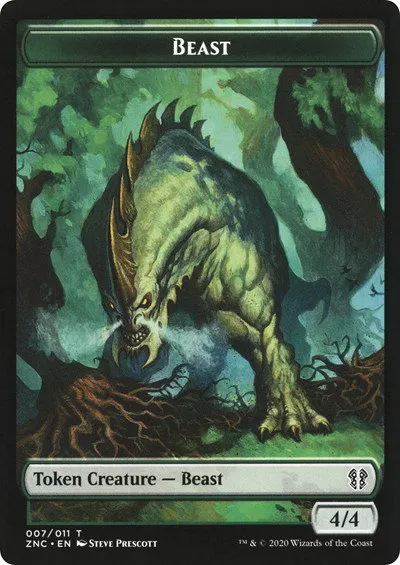 Beast // Saproling Double-Sided Token
