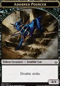 Adorned Pouncer // Warrior Double-Sided Token