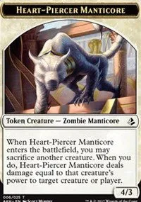 Heart-Piercer Manticore // Warrior Double-Sided Token