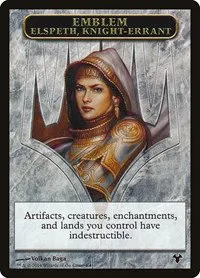 Emblem - Elspeth, Knight-Errant // Soldier Double-Sided Token