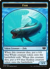 Fish // Zombie (011) Double-Sided Token