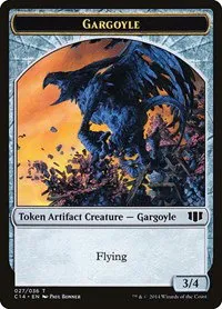 Gargoyle // Elf Warrior Double-Sided Token