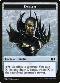 Emblem - Ob Nixilis of the Black Oath // Zombie Double-Sided Token