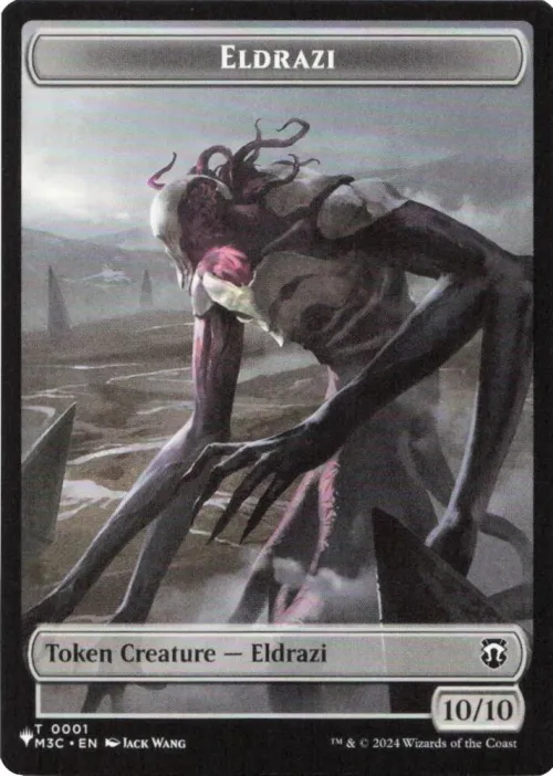Eldrazi // Elf Warrior Double-Sided Token