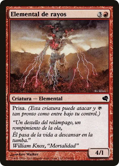 Lightning Elemental (Spanish) - "Elemental de rayos"