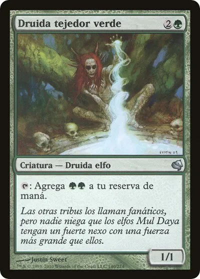 Greenweaver Druid (Spanish) - "Druida tejedor verde"