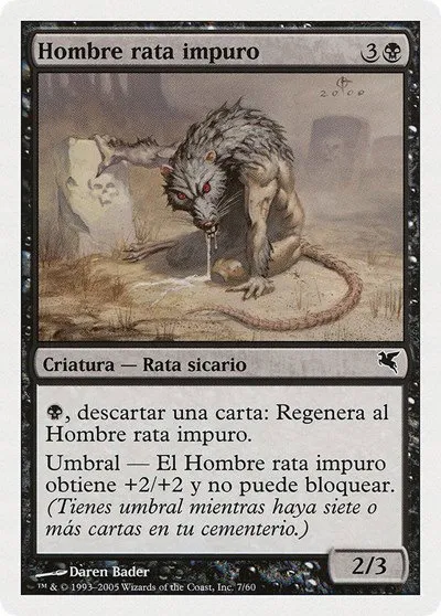 Dirty Wererat (Spanish) - "Hombre rata impuro" - Spanish
