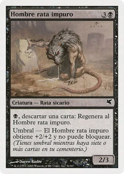 Dirty Wererat (Spanish) - "Hombre rata impuro" - Spanish