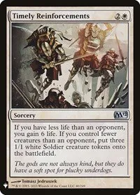 Timely Reinforcements - Normal Timely Reinforcements