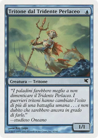 Merfolk of the Pearl Trident (Italian) - "Tritone dal Tridente Perlaceo" - Italian