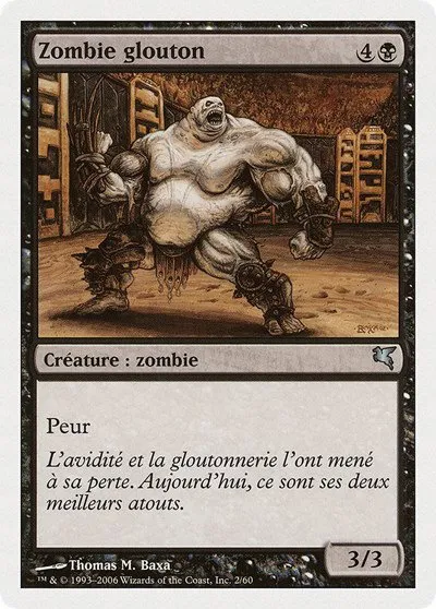 Gluttonous Zombie (French) - "Zombie glouton" - French