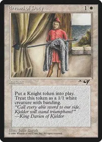 Errand of Duty - Page Holding Sword