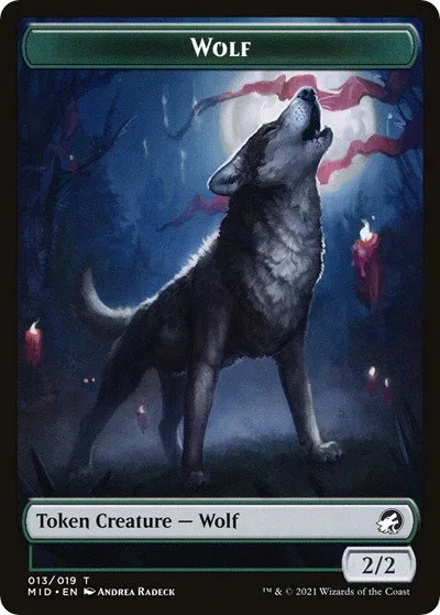 Wolf (013) // Treasure (015) Double-Sided Token