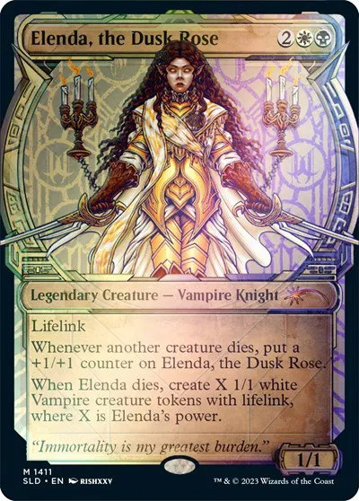 Elenda, the Dusk Rose - Rainbow Foil