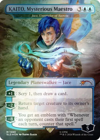 KAITO, Mysterious Maestro - Jace, Unraveler of Secrets - Rainbow Foil