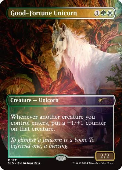Good-Fortune Unicorn - Rainbow Foil
