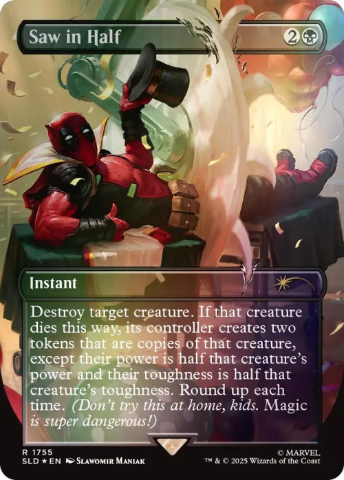 Saw in Half - Rainbow Foil
