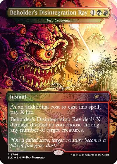 Beholder's Disintegration Ray - Fire Covenant - Rainbow Foil