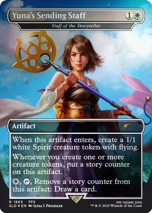 Yuna's Sending Staff - Staff of the Storyteller - Rainbow Foil