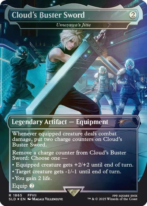Cloud's Buster Sword - Umezawa's Jitte - Rainbow Foil